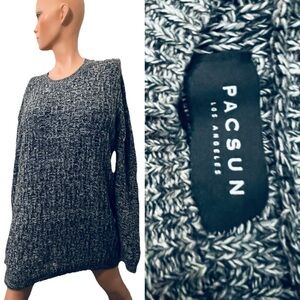 PACSUN Los Angeles SLOUCHY Grey COTTON Longer Fit PULLOVER SWEATER Medium